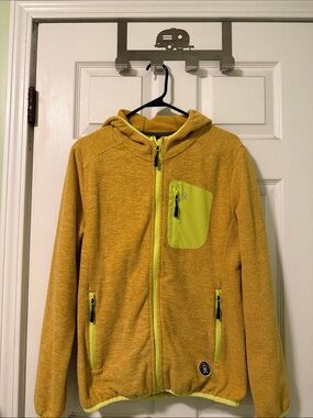 Little Donkey Andy Hooded Fleece Jacket - Yellow size medium